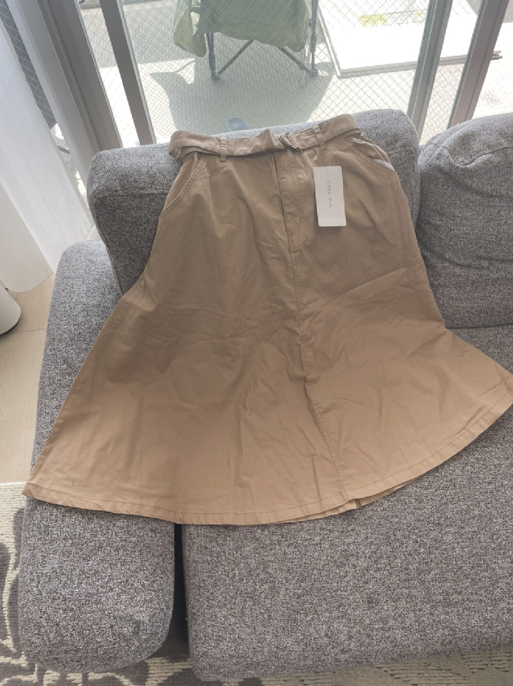 Flared Skirt (Light Brown) Size M
