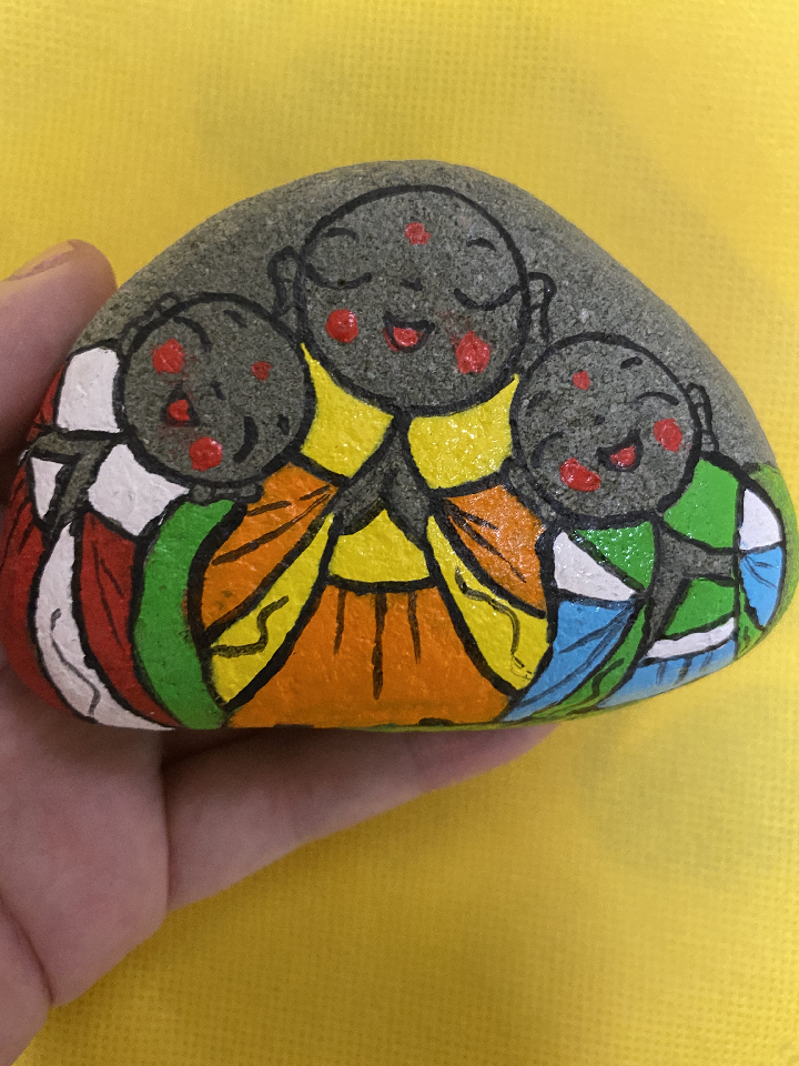 Jizo stone that brings happiness at the temple