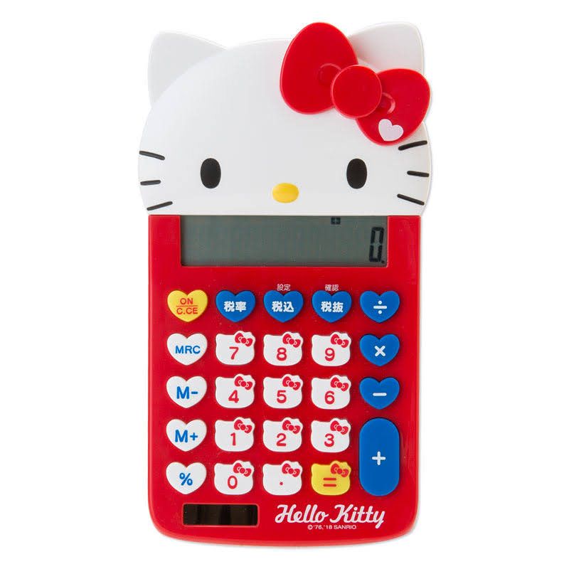 HK-77 Sanrio Face Shaped Key Calculator [Hello Kitty