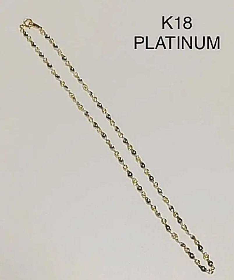 K18 PLATINUM twisted necklace