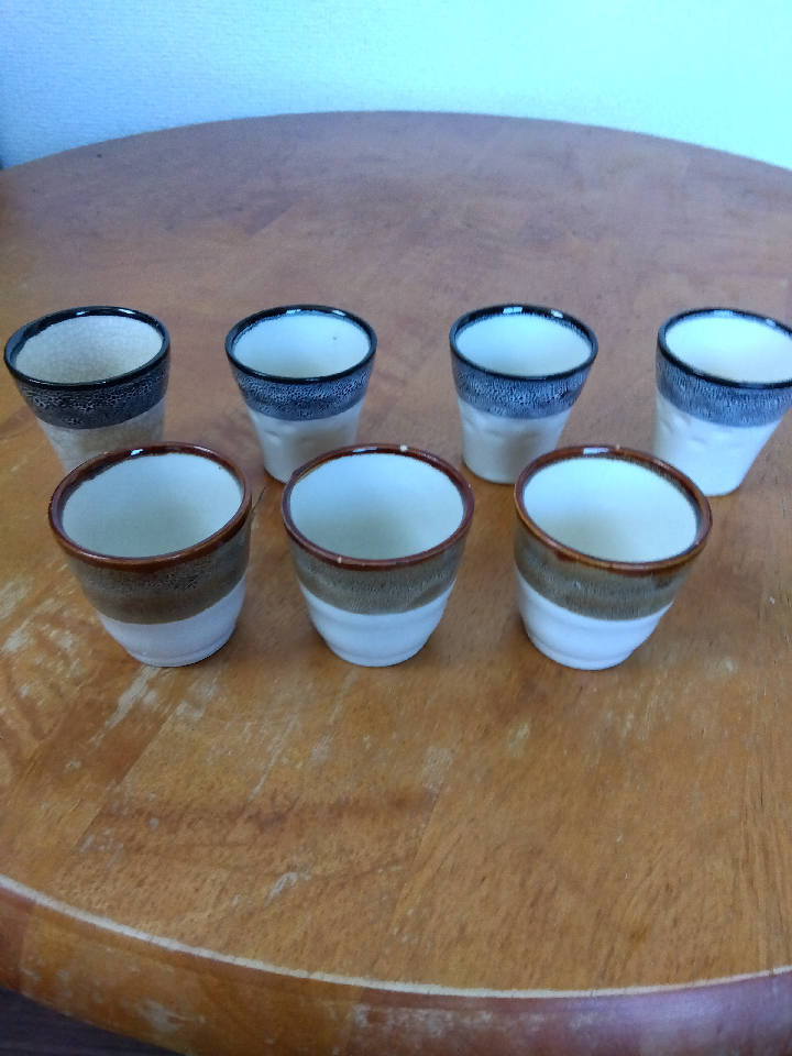 Set of 12 boar cups.