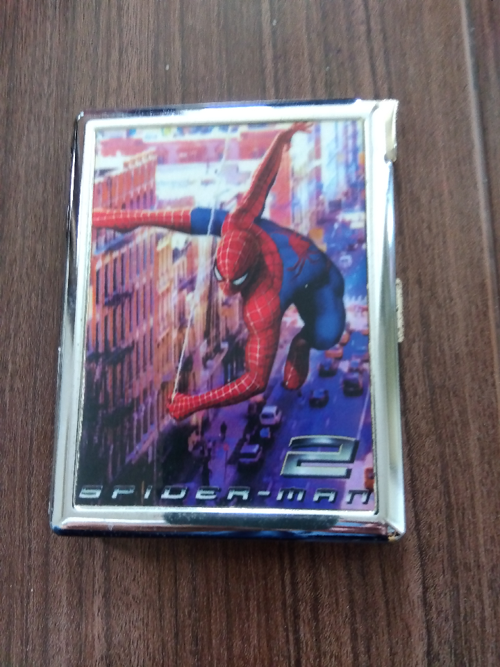 Spiderman 2 cigarette case. The lighter inside does not ignite.