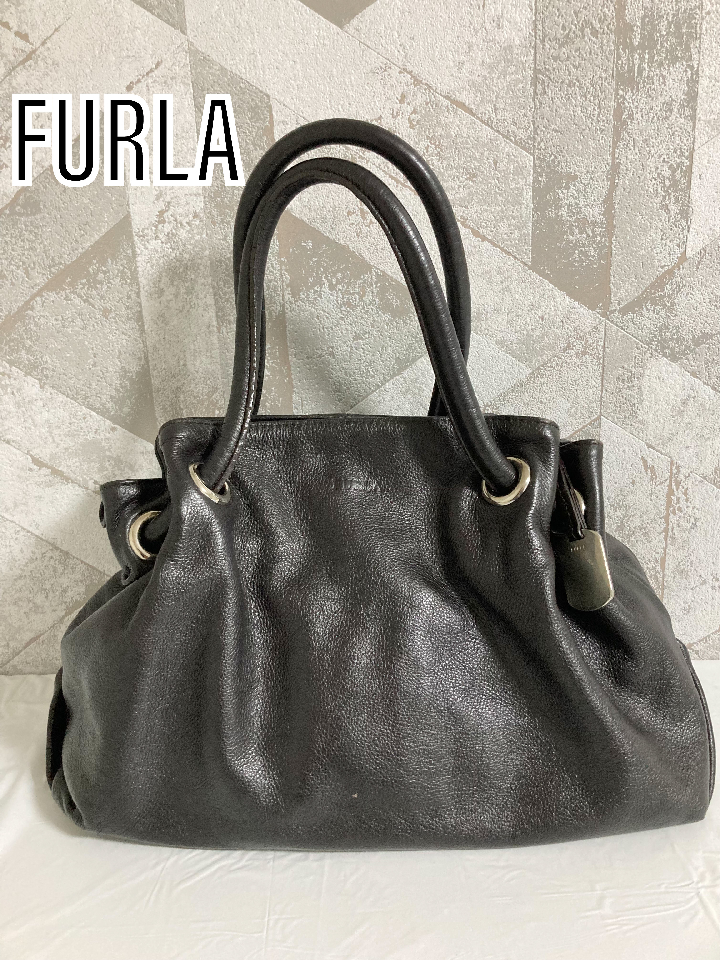 Beautiful Furla Furla leather handbag tote brown