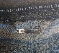 Authentic! Philip Plain jeans! RRP 120,000.00. Torn front button.